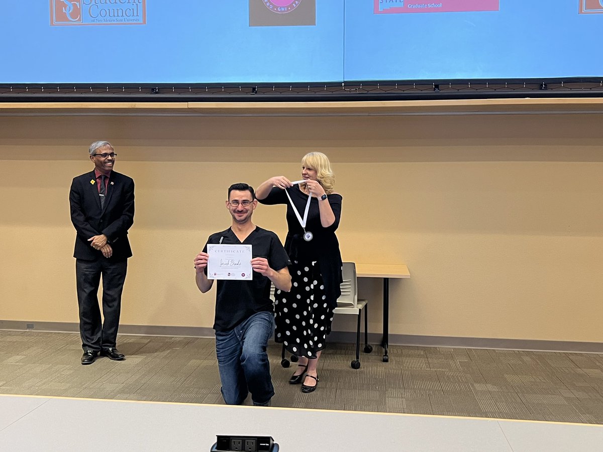 Celebrating Achievements …..🍾🍾
We are thrilled to shine a spotlight on the incredible achievements of our Grad Students Anna Harmon and Josiah Brooks who consistently go above and beyond in their roles Graduate Student Council 😊.
