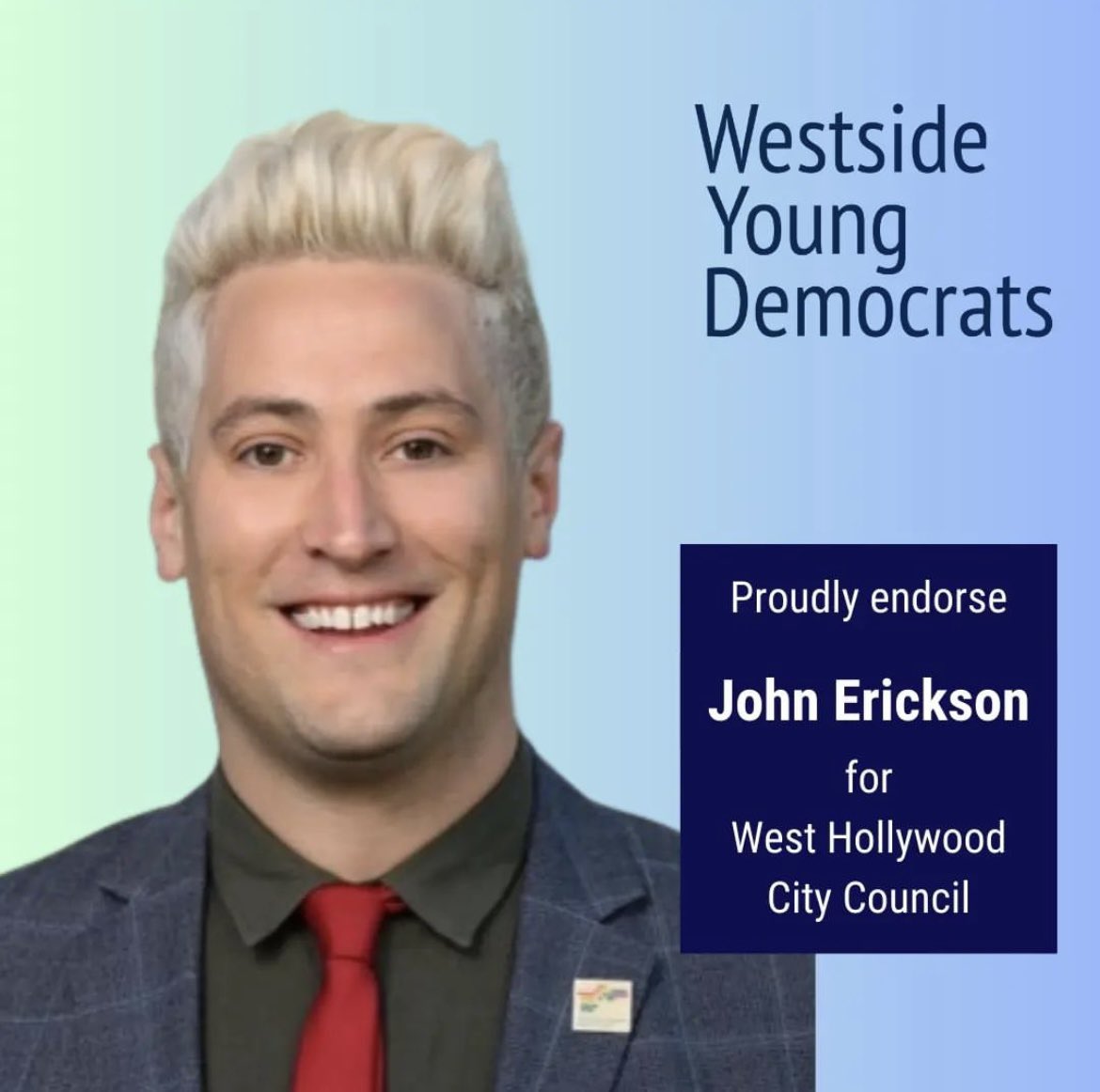 WestsideYD's tweet photo. Westside YD is proud to endorse West Hollywood Mayor @JohnEricksonWH for re-election this November. A leader, advocate and friend, thank you for all you do!
We’re ready for more! https://t.co/tHAOCwQV27