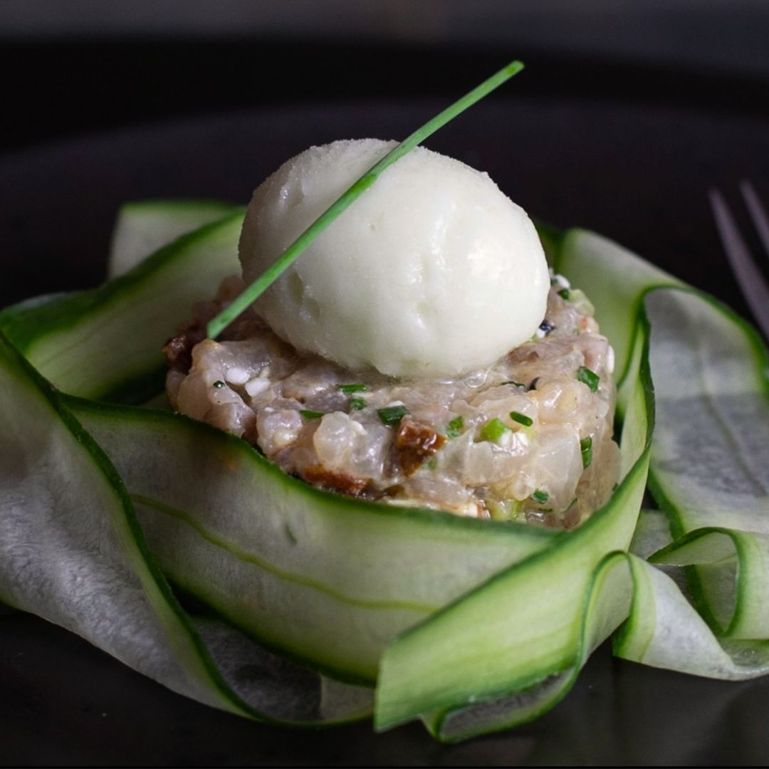 It's time you tried our Tartare of Yellowfin Tuna, goat’s cheese, spring onions, & tomato, with cucumber sorbet.🍴View menu & book  >  buff.ly/3Himc3T ☎️  0141 572 0899 #GambaGlasgow #Seafood #GlasgowFood #GlasgowFoodie #weekend #GlasgowRestaurant #Food #Tasty #GlutenFree