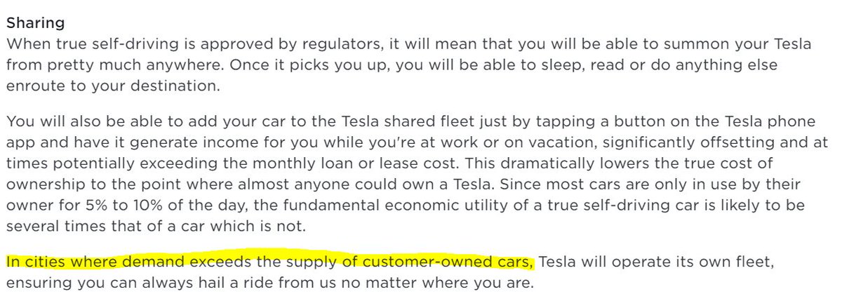 @charity_trades I do not think Tesla is for running their fleet exclusively. I would argue this adds more complexity, since Tesla would have to create an entire division that caters to the rideshare customer base directly, plus maintenance, clean up, etc.

In Master Plan Part 2, Tesla is…