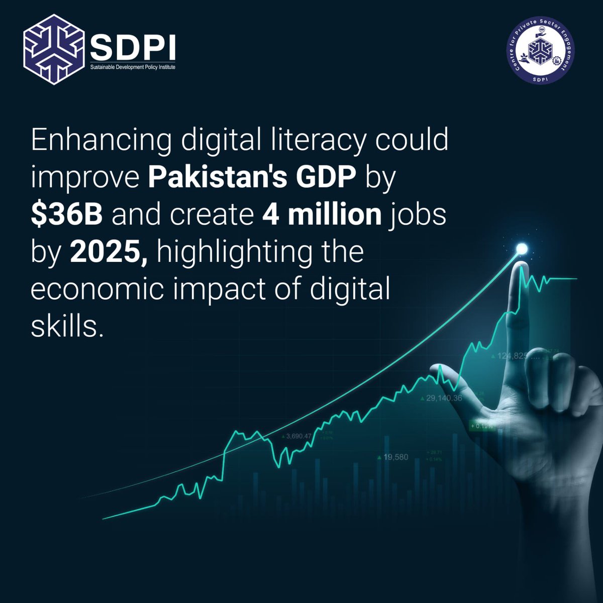 Enhancing digital literacy in Pakistan could increase GDP by $36B and create 4 million jobs by 2025. 

 #TechForYouthEmployment #DigitalEconomyPK #TechGrowth #TechTalkPK #LeadersInTech #InnovationPK #Digitalatransformation