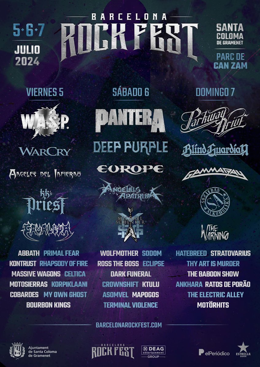 #W.A.S.P. and #Cavalera join #Pantera, #Hatebreed and more at Barcelona Rock Fest 2024! 🤘 Who's your fav?
