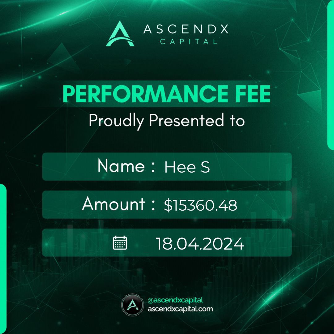 Hee’s First payout with us at Ascendx🔥 Use PROP30% for 30% off all accounts✅