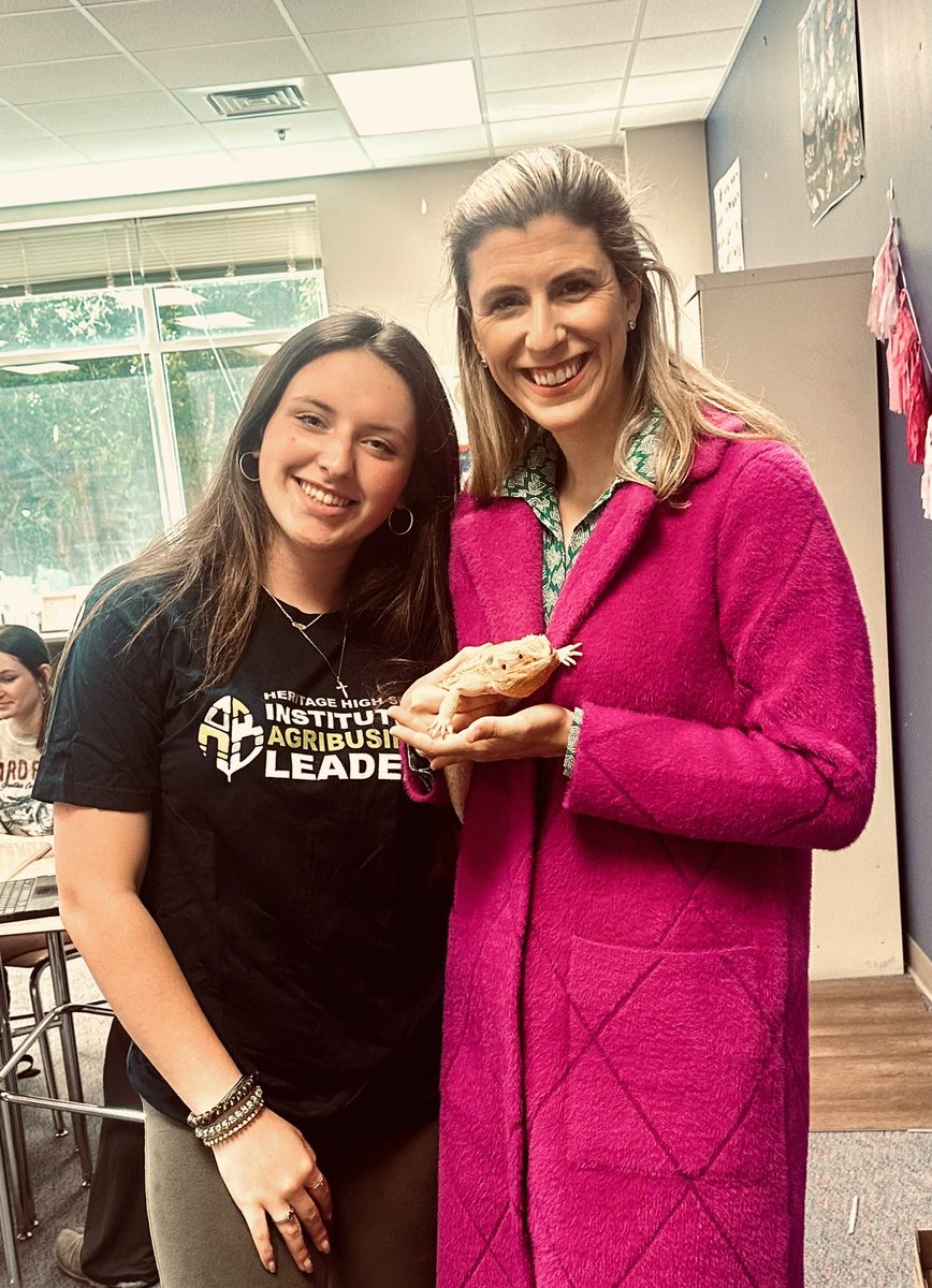 #tbt to #NCGASchoolDay! 

On Monday, I visited students at Heritage High &amp; Butner-Stem Elementary School. It was awesome! 

So grateful to the educators &amp; staff who are helping every child meet their full potential. 

Managed to make new friends along the way, too! 📚🍎🐉 #ncpol
