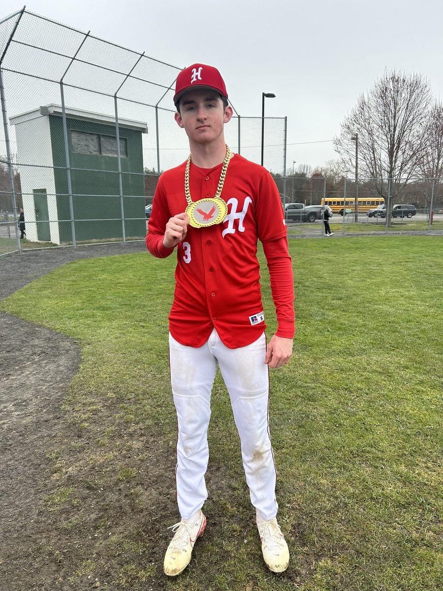 BecomeABanner's tweet photo. Hawks improve to 3-2 with a 5-1 W over Shrewsbury.

Player of the Game: Michael Atwater - CG, 9K, 1R, 4H.

Anthony Moura, Joey Farrell, Tanner Richard, and Toby Edie had RBIs.

#PlayLikeAHawk 

@HHSHawksAD @HawksBoosters @tgsports @MetroWestSports https://t.co/qxecSKNP1l