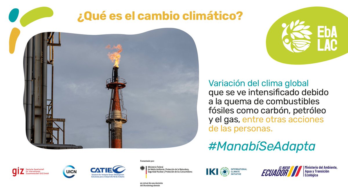 El planeta enfrenta grandes desafíos como el cambio climático. En este contexto, es clave encontrar soluciones robustas para revertir esta realidad. #ManabíSeAdapta con el Programa EbALAC @Ambiente_Ec @CATIEOficial @uicn_conserva @MAATE_Zonal4 @GIZEcuador @gizcr1