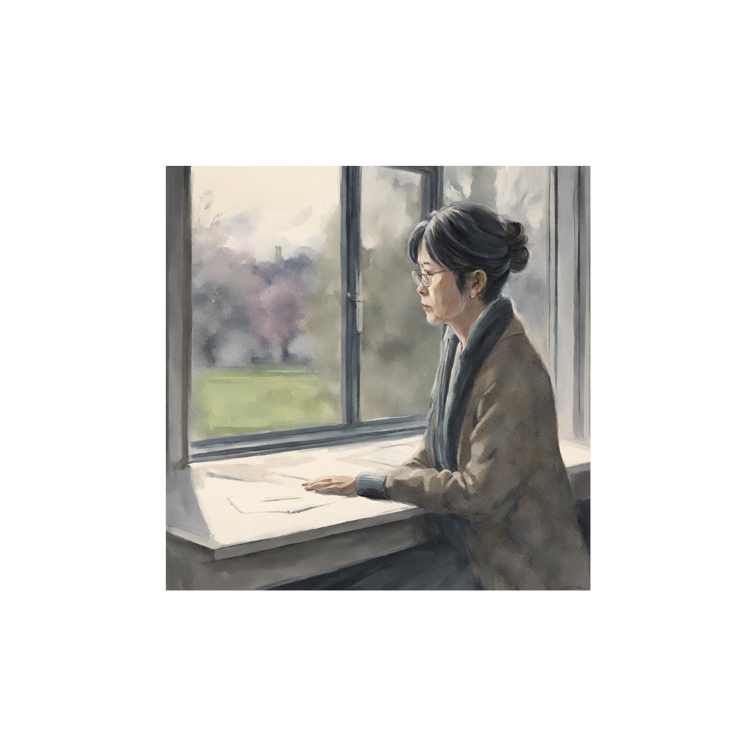 For Koharu's 50th birthday a friend commissioned a painting of her as a present. It was a kind gift but she asked her friend. 'Do you think I always look that sad'. Her friend paused before saying 'No - but sometimes stillness can suggest that' #anothermonica #Koharu