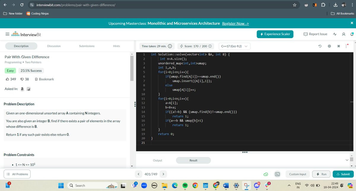 DipteshDutta11's tweet photo. Hi, I finished #Day108 of #365DaysofCode Challenge with
@scaler_official
Q(https://t.co/Gncq3HUkWB)                                                                            Scaler discord community link:https://t.co/I1tHU6ELDn #scalerdiscord #codewithscaler #365daysofcodescaler https://t.co/NpzWeTrICO