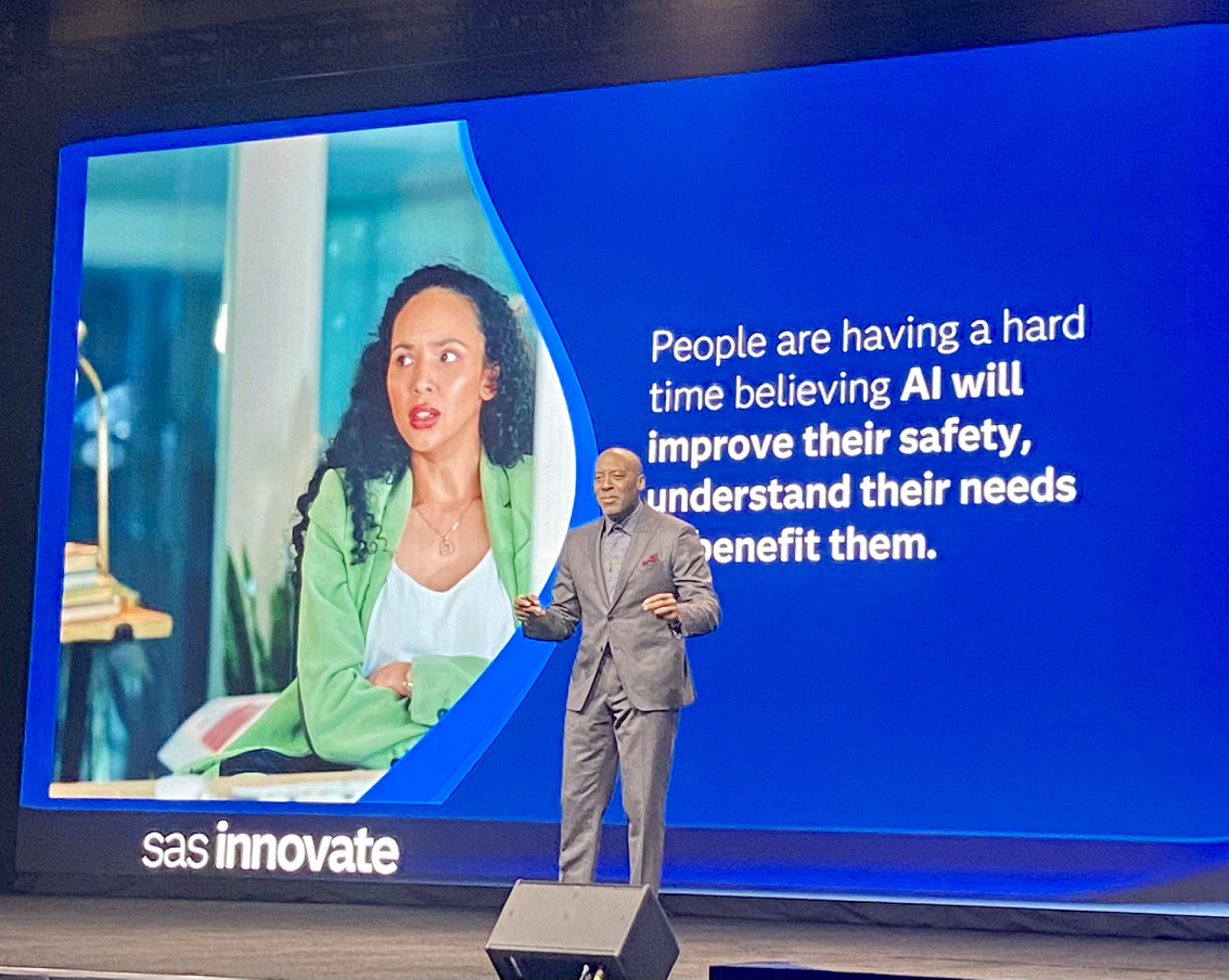 Townsend: 'What if we get this right? Not just SAS, but the collective WE. And not just governance, but AI more broadly. ... what if instead of diminishing, AI actually helps us strengthen democracy? Seems to me the promise is well worth the pursuit.' #SASInnovate