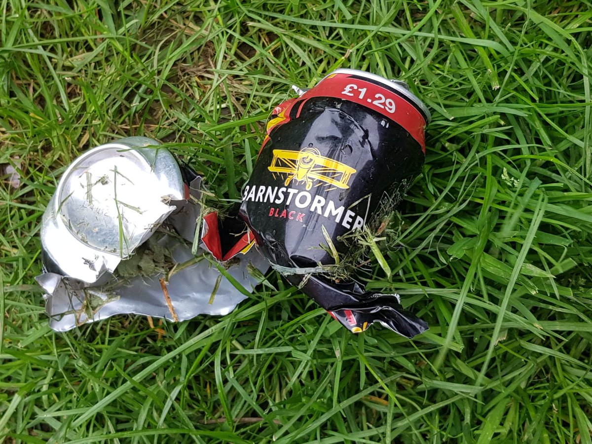 BBullrushes's tweet photo. The grass cutters had been out & left this can for us to collect. 1 small bag filled with the usual #plastic wrappers & an unopened pack of cigarettes! We also cleared away the empty petrol can from this damaged hawthorn π€¨ @LitterReporting @KeepBritainTidy #respectingnature https://t.co/UCXKvtR82I