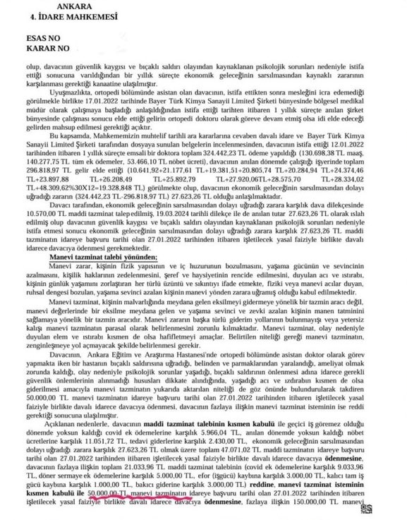 DahiliyeDoktoru's tweet photo. Sağlıkta şiddete 50.000TL manevi tazminat…

Görevi başında şiddete maruz kalan meslektaşım için, alınmayan güvenlik önlemleri sebebiyle, idare aleyhine açılan dava  da mahkeme maddi zararlar ve 50.000 TL manevi tazminatın faiziyle ödenmesine hükmetti. https://t.co/my7x0u5jZb