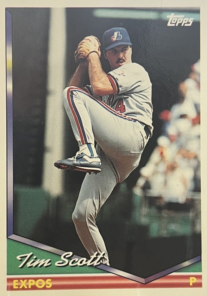 An Expo a Day - Tim Scott - 1993 - (Acquired from San Diego straight up for Archie Cianfrocco midway through the ‘93 season, he’d go 5-2 finishing 16 games and registering a single save while striking out 35 in 34 innings pitched.)