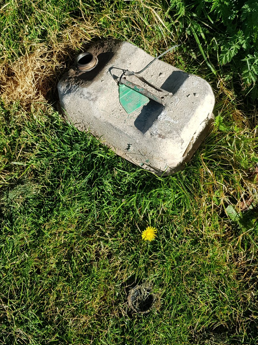 BBullrushes's tweet photo. The grass cutters had been out & left this can for us to collect. 1 small bag filled with the usual #plastic wrappers & an unopened pack of cigarettes! We also cleared away the empty petrol can from this damaged hawthorn π€¨ @LitterReporting @KeepBritainTidy #respectingnature https://t.co/UCXKvtR82I