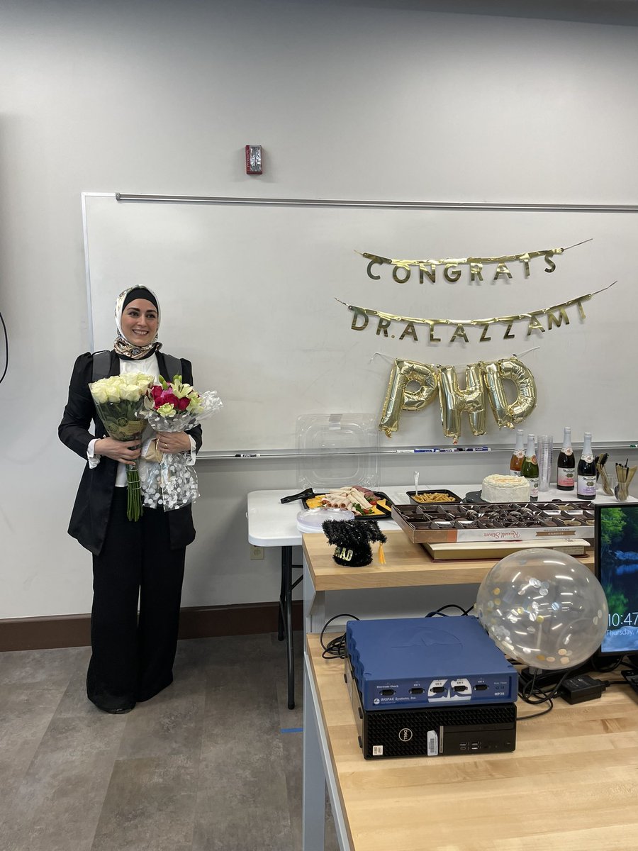 My first Ph.D. student @AlazzamOmayma22 successfully defended her dissertation this morning! Congratulations, Dr. Alazzam! We’re so proud of you!