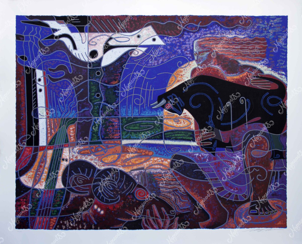 TheNosnevets's tweet image. Mythologies

Serigraph
Limited Edition of 300
Paper Size: 36.5" H x 45" W
Image Size: 31.5" H x 40" W
1992
Adrian Wong Shue

Prints now available!
adrianwongshue.com/product-page/m…

#Mythologies #Cretan #Bull #Hercules #12Labors #Painting #Art #Figures #Abstract #AdrianWongShue #ArtForSale