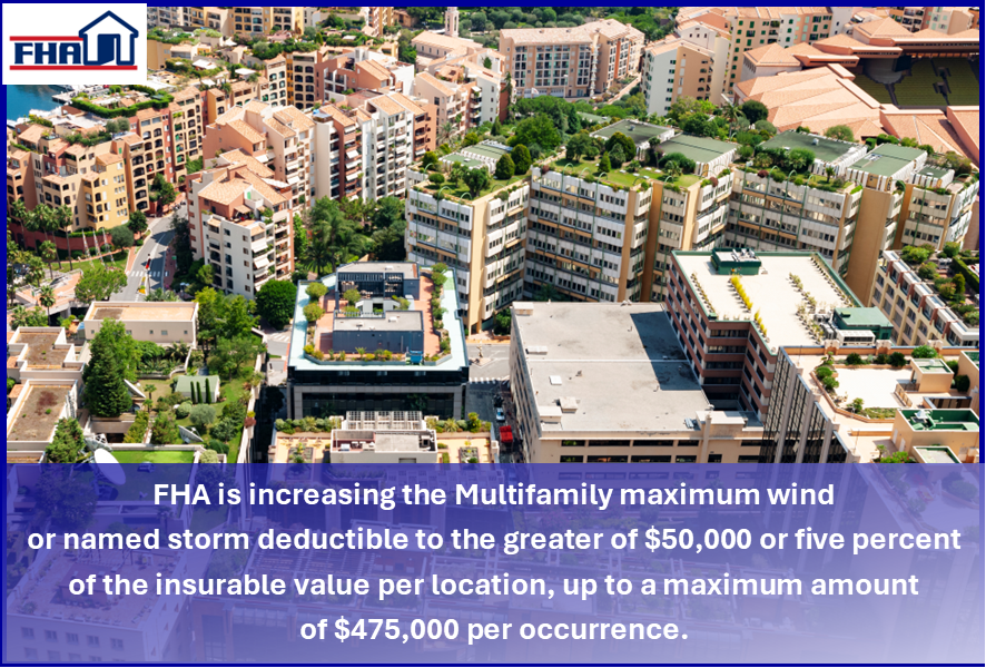Our updated Multifamily policies for wind and named storm insurance coverage are designed to provide lenders and property owners greater flexibility in obtaining and negotiating property insurance premiums from insurance carriers: hud.gov/press/press_re…