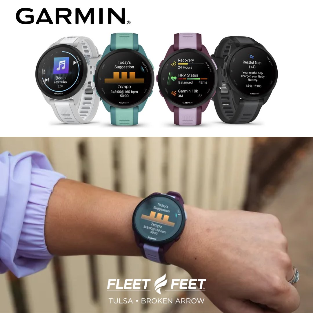 Did you know that with the new #Garmin Forerunner 165 Music can play music on your run, while you leave your phone at home!