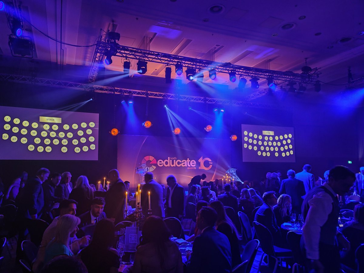 Great to be at the 𝙀𝙙𝙪𝙘𝙖𝙩𝙚 𝙉𝙤𝙧𝙩𝙝 𝘼𝙬𝙖𝙧𝙙𝙨 tonight, an event to celebrate & recognise best practice & excellence in the education sector in the North. We're shortlisted for the 𝘜𝘒 𝘈𝘱𝘱𝘳𝘦𝘯𝘵𝘪𝘤𝘦𝘴𝘩𝘪𝘱 𝘈𝘸𝘢𝘳𝘥 Wish us luck 🤞 @educatenorth