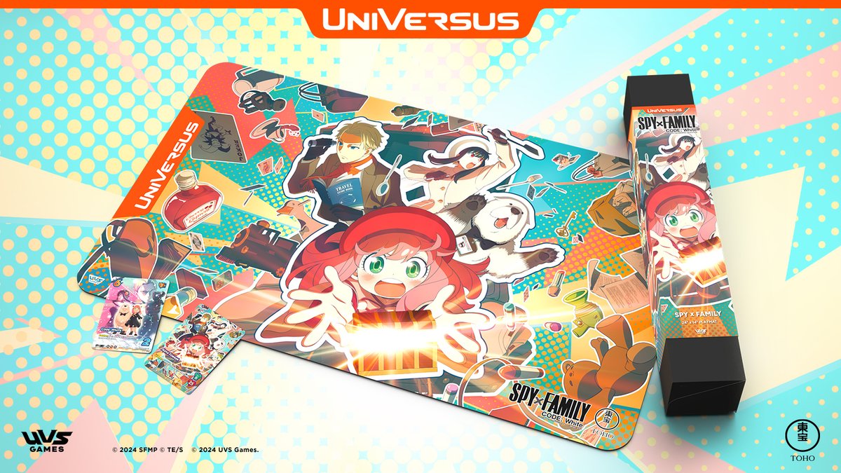UniVersus CCG (@universusccg) on Twitter photo Playmat and cards from <a href="/spyfamily_en/">SPY x FAMILY EN</a>, SPY x FAMILY CODE: White, are available now while supplies last at #UniVersus!
uvsgames.com/shop/spy-x-fam⦠Playmat and cards from <a href="/spyfamily_en/">SPY x FAMILY EN</a>, SPY x FAMILY CODE: White, are available now while supplies last at #UniVersus!
uvsgames.com/shop/spy-x-famβ¦