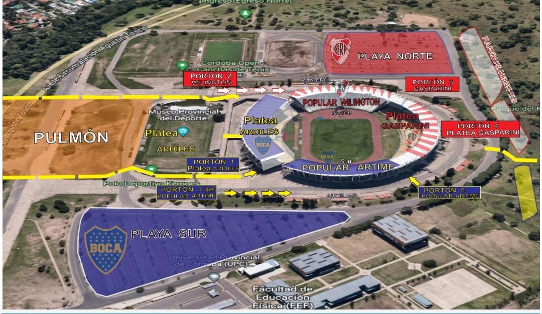 la12tuittera's tweet photo. 🚨SUPERCLÁSICO 

🎟️Las entradas serán DIGITALES y se adquirirán en la web de DEPORTICK.

💸Alrededor de $30.000 las populares. 
💸Alrededor de $80.000 las plateas.

🏟️Distribución de las TRIBUNAS:

📍#Boca va a la popular Artime y platea Ardiles.
📍river a la general Willington y platea Gasparini.
🎫25.000 entradas para cada uno.

🛣️Rutas:
 
🚌#Boca va por ruta 8 hasta Río Cuarto y luego ruta 36. Este último trayecto es una hora y media más largo.
🚌river por autopista 9.