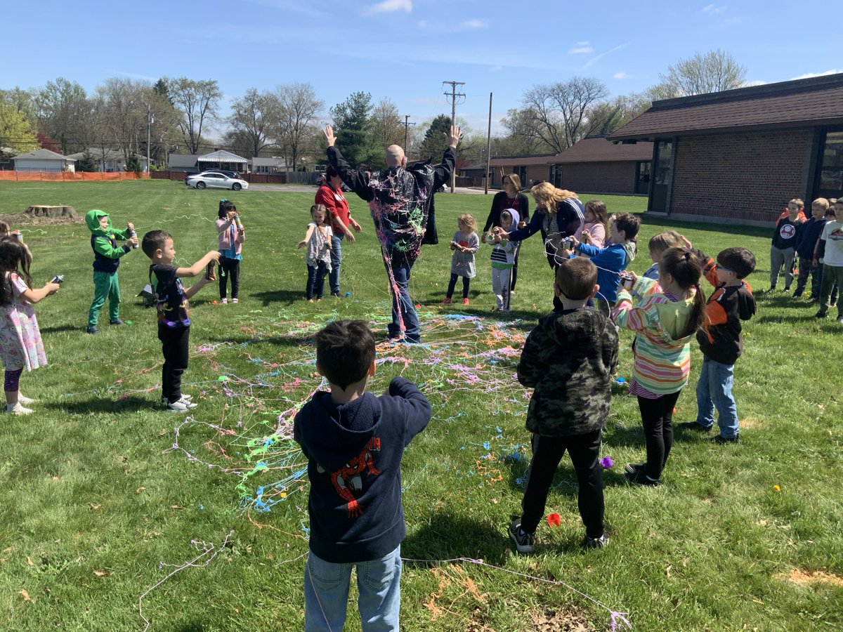 Principal Samerigo had a silly day today as he was covered in silly string not once but FIVE times today by students! This celebration was part of the PTA’s Read a Thon!