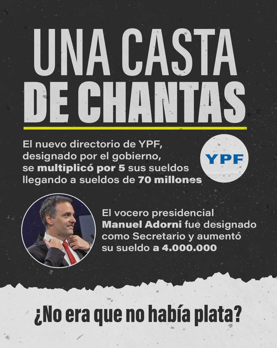 arg_humana's tweet photo. ¿No era que no había plata? https://t.co/pbXnAVZF0e