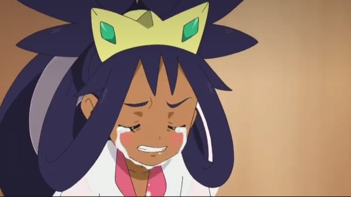 They are crying after heartbreaking loss of Pokemon battles. #アニポケ #anipoke