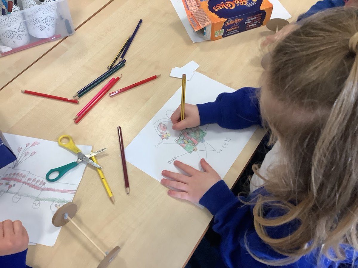 CedarDallamCPS's tweet photo. Cedar Class have been learning about wheels, axles and chassis. We made our working vehicles and tested them down the ramp of our corridor...#dallamDT https://t.co/9RZkq33izC