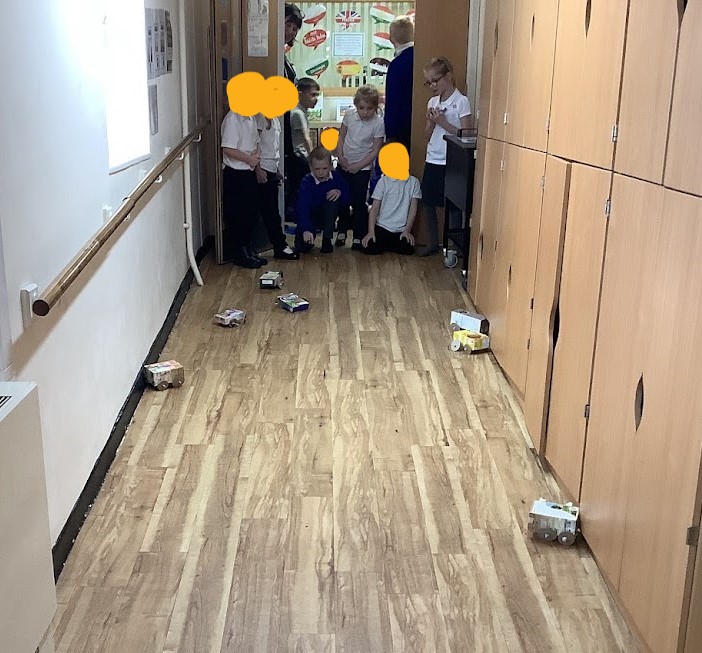 CedarDallamCPS's tweet photo. Cedar Class have been learning about wheels, axles and chassis. We made our working vehicles and tested them down the ramp of our corridor...#dallamDT https://t.co/9RZkq33izC