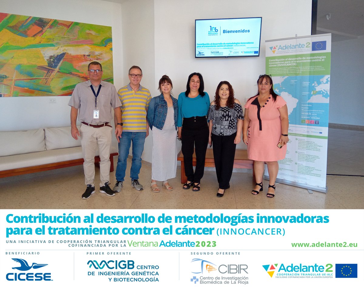 CIGB_Mariel's tweet photo. Hoy tuvimos la oportunidad de recibir en nuestras instalaciones a participantes del proyecto #Innocancer: iniciativa de #CooperaciónTriangular de @ADELANTE_UE_ALC @todoscicese @cibir_larioja @CIGB #ODS #ODSSaludybienestar #ODSInnovacion #Agenda2030 https://t.co/PSwIlnemfI