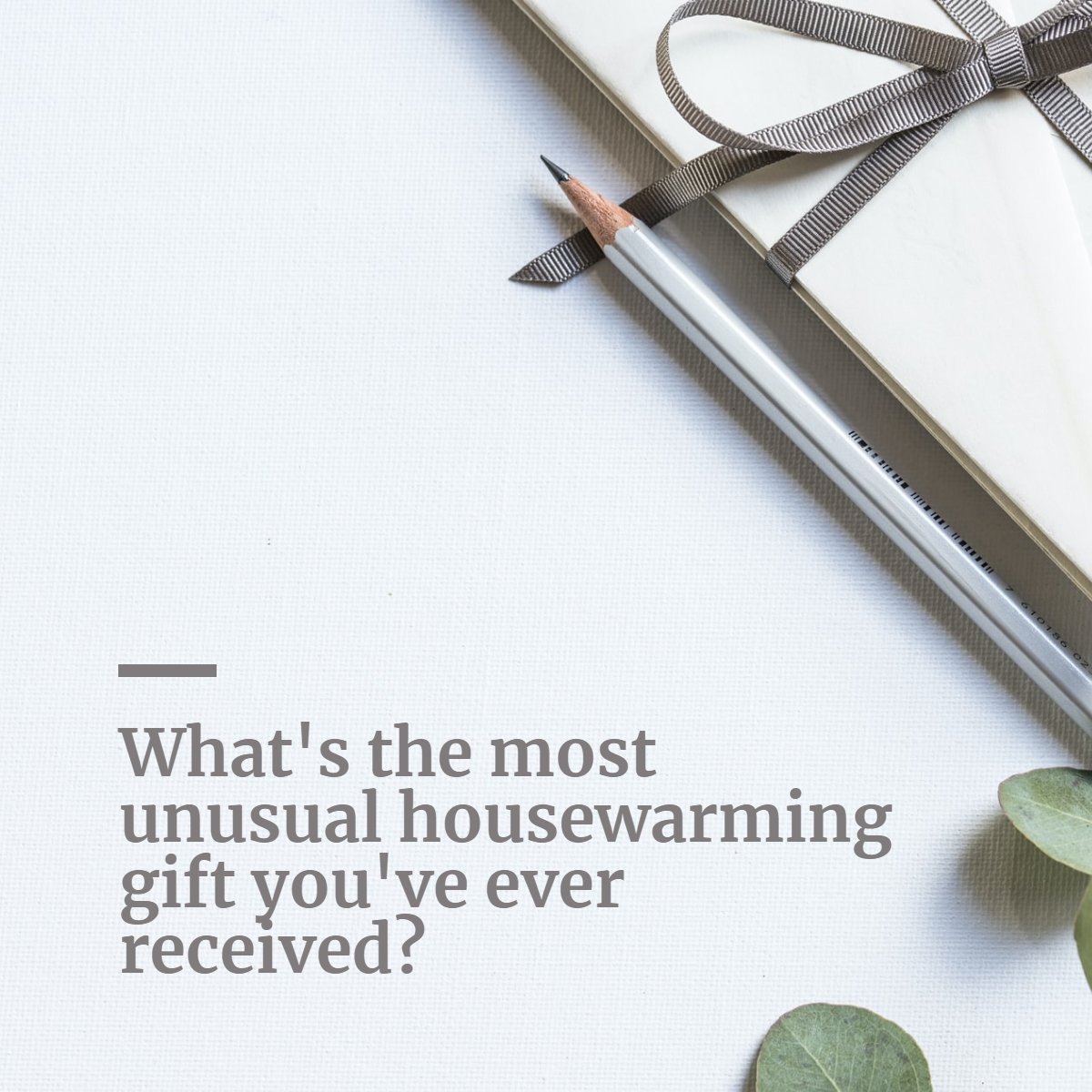 What's the most unusual housewarming gift you've ever received? 🎁

#housewarming #housewarminggift #homeowner #rentvsown #realestatefun #realestate 
 #luxuryrealestate #buyer #seller #realestate #mortgageloan #moving #interestrates