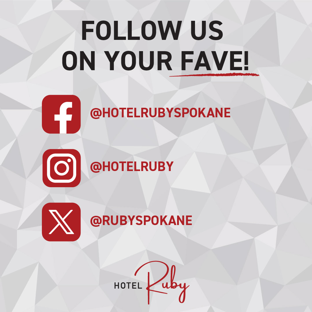 #hotelrubyspokane #spokanehotels #stayspokane #visitspokane #servicestylevalue #livemusicspokane #wheretostayinspokane #pnwroadtrip #dogfriendlyhotel