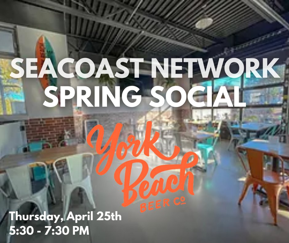 We're celebrating the start of warm weather and sunny days with a Seacoast Network gathering filled with an array of beers on tap and a taco bar from Barrio. Don't miss out on this opportunity to connect and unwind next Thursday! 🥂 unh.me/442JRPP
