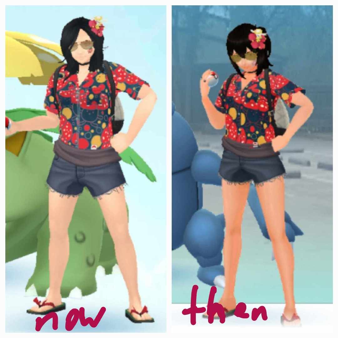 XDinasaurus's tweet photo. What in the actual hell?!  These new avatars are horrible!  This game took a HUUUGE step backwards! 🤦‍♀️
Bring back the previous avatars!
@PokemonGoApp 
@NianticLabs 
#cloninggonewrong
#weirdscience 
#podpeople https://t.co/TxJ25Y7oQY