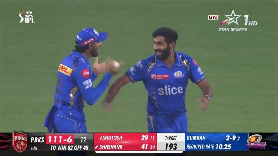 JASPRIT BUMRAH HAS PICKED 3 WICKETS IN 13 BALLS. 🤯👌 WHAT A BOWLER HE IS🔥 #PBKSvsMI