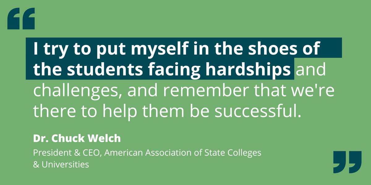 Be inspired by how <a href="/AASCU/">AASCU</a> President <a href="/chucklwelch/">Chuck Welch</a>'s leadership style. ✨

Full conversation: bit.ly/3VdwKZY

#HigherEd #EdLeaders