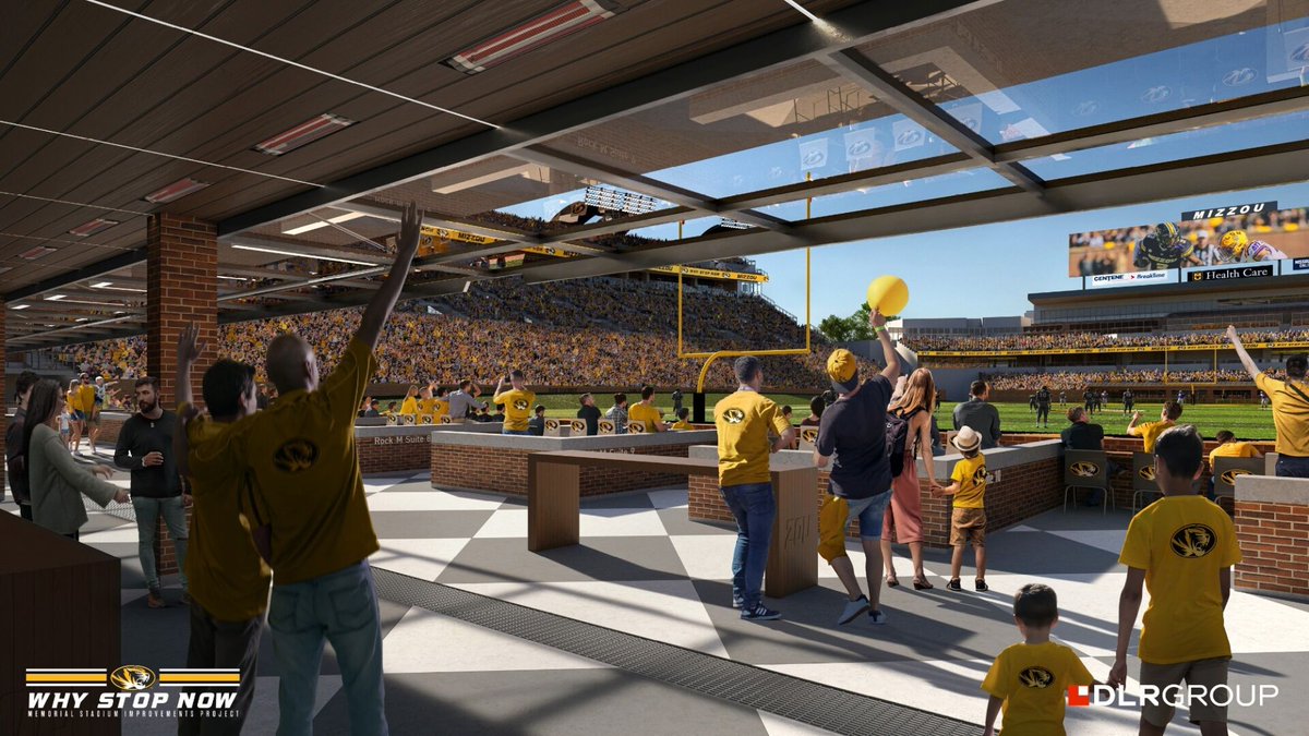 Renderings of the $250 million improvements coming to the north end zone at #Mizzou's Memorial Stadium. @CoMoSports