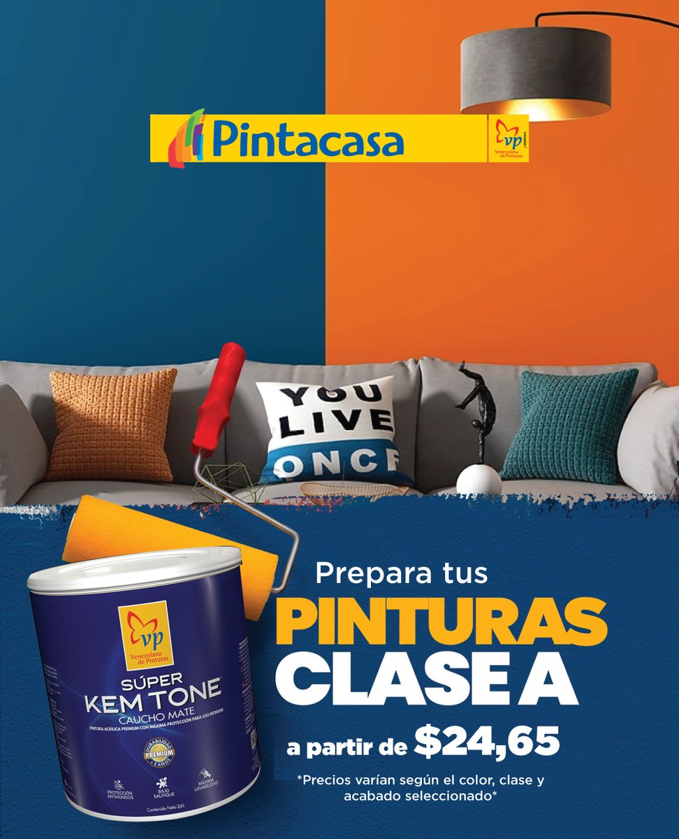 Remodelar siempre es igual a pintar, y si quieres hacerlo de un color específico ¡con nosotros encuentras los mejores precios en Pinturas Preparadas!

Visítanos y encuentra en nuestra tienda mas de 1.400 colores listos para preparar al INSTANTE.

Más info: 📲 412-0492883