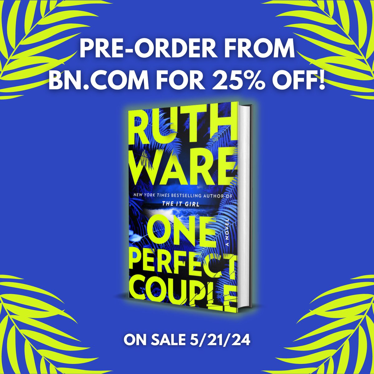 Folks, for today and tomorrow only, premium and reward members can get a whopping 25% off pre-orders of One Perfect Couple at @BNBuzz - just click barnesandnoble.com/w/one-perfect-… and enter code preorder25 at check out!