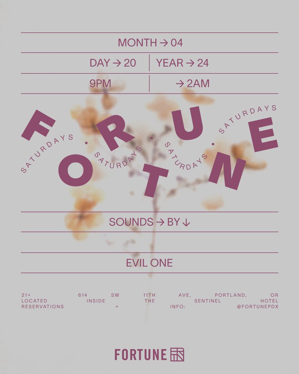 I’ll be in the booth at Fortune this Saturday starting at 9 PM. Come say hello.