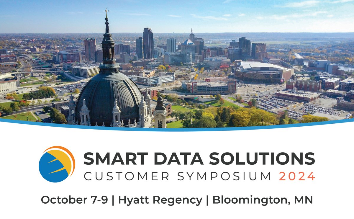 sdatasolutions's tweet image. We are excited to host our annual Customer Symposium, taking place from October 7th to 9th, 2024, in the Twin Cities! Visit our Symposium page to stay updated and sign up for further information about the event. hubs.li/Q02tm8H-0

#SDSSymposium2024 #SmartDataSolutions