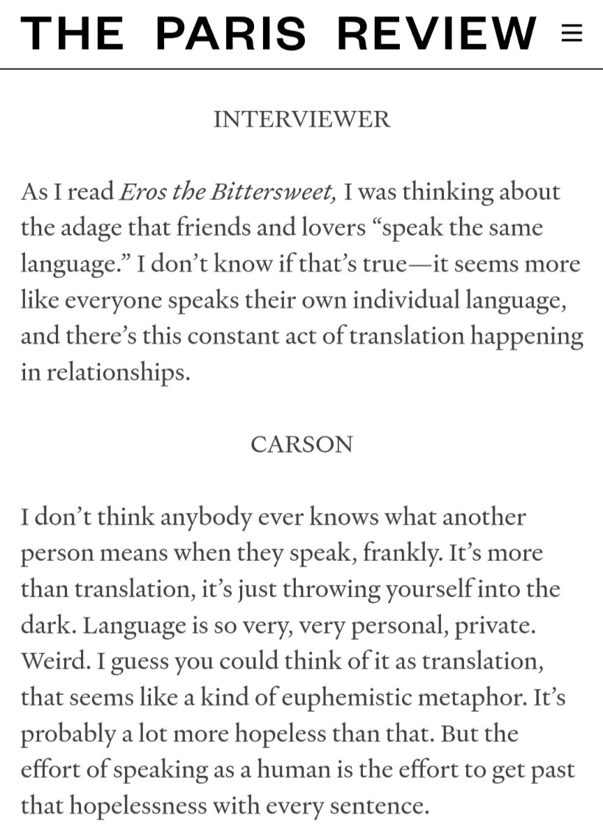 New Anne Carson interview!!