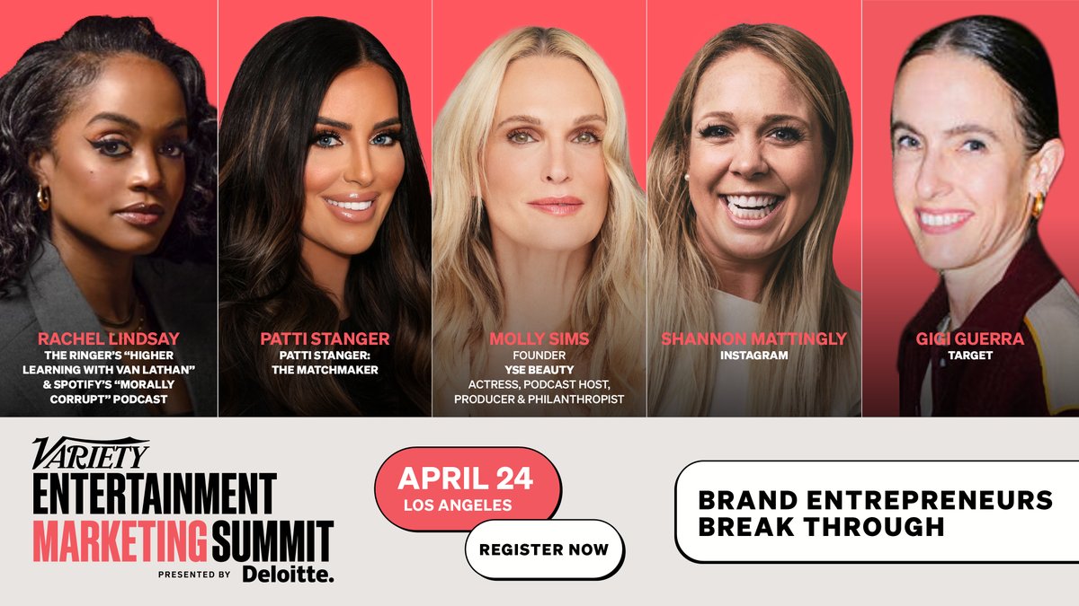 Join Rachel Lindsay, Patti Stanger, Molly Sims, Shannon Mattingly and Gigi Guerra at #VarietyEntertainmentMarketing Summit on April 24 for a conversation discussing how fans inform the development of products, entertainment projects and more! variety.com/entmar