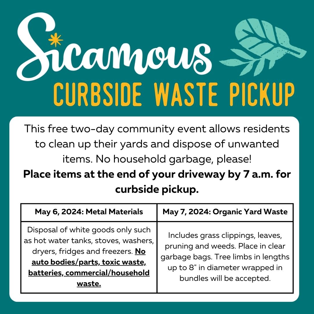 The District of Sicamous will offer curbside waste pickup to allow residents to clean up their yards and safely dispose of unwanted items. No household or commercial garbage, please. 🗑️♻️
May 6: Metal Materials
May 7: Organic Yard Waste
Learn more: ow.ly/np2v50R1pLW