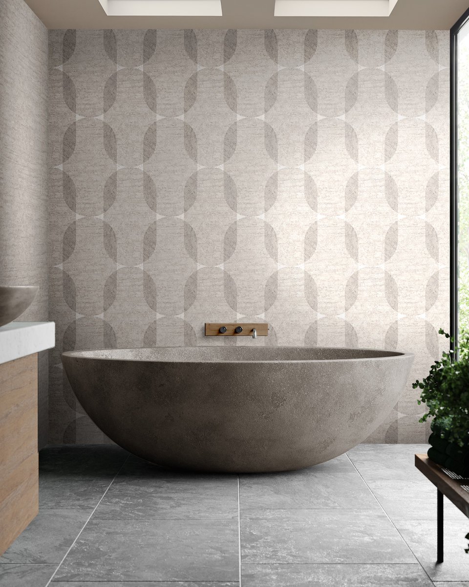 Looing for the perfect calming neutral geometric? Look no further than our new Palazzo Shadow wallpaper design. Partner with coordinating plain Vincenzo Shadow and neutral paint shade Samantha to finish the look. 

#bathrooinspiration #neutralwallpaper #interiordesign