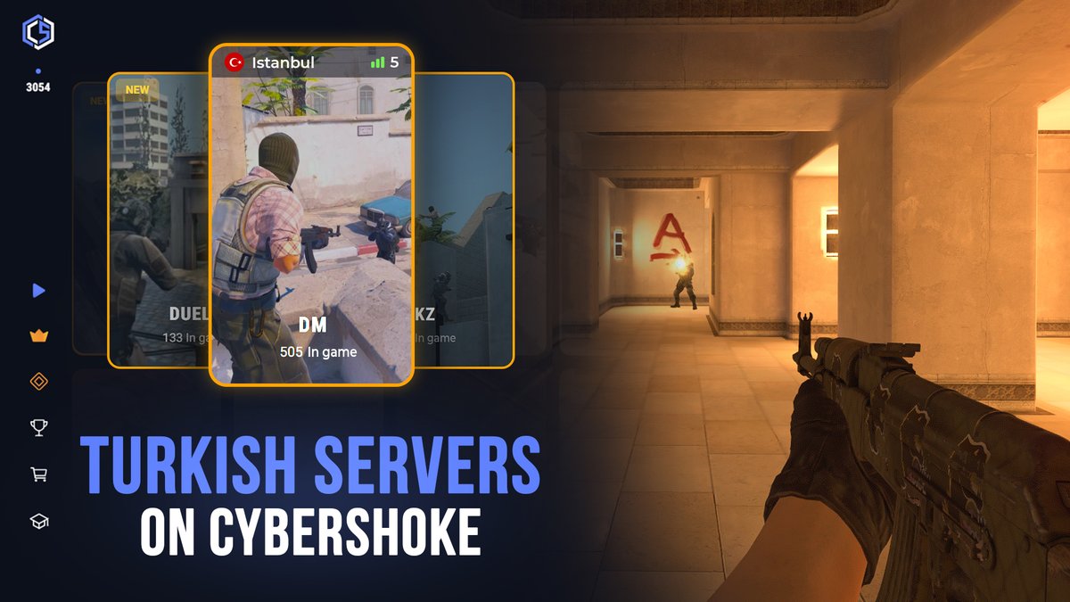 Did you know that @cybershoke has a new server in Turkey location? I regularly play DM&Retake on Germany location for a long time and with my current experience in new Turkish server is that the bullets go much better and the ping is quitely low thanks to best routing. Also