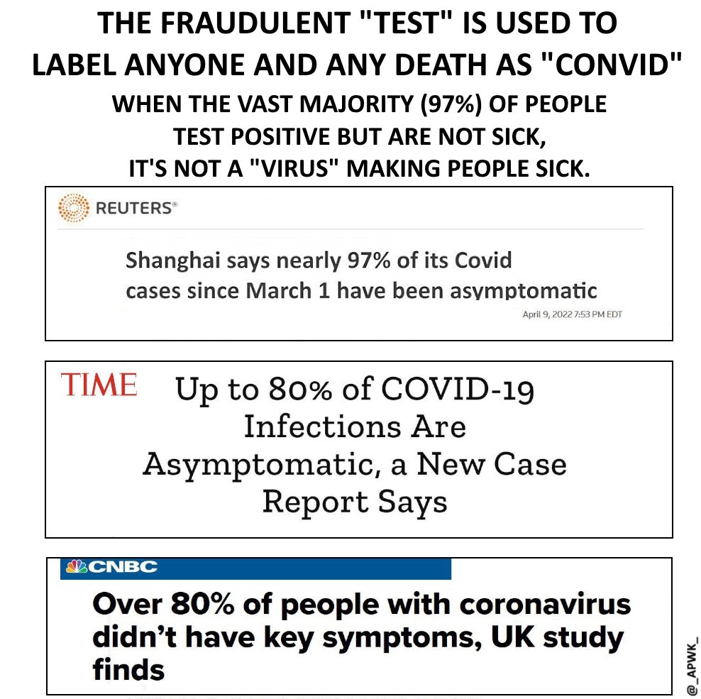 How many people died of 'covid?' Zero. Proof:
