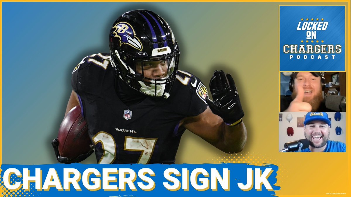 🚨New Show is Live🚨 • Signing JK Dobbins is a great low risk / reward move for the Chargers • How high will they draft an RB now? • What the team should do with pick 5 if they stay put and don’t take a WR 📺: youtu.be/9QoC2Mzll-Q?si… 🎧: linktr.ee/lockedonlac