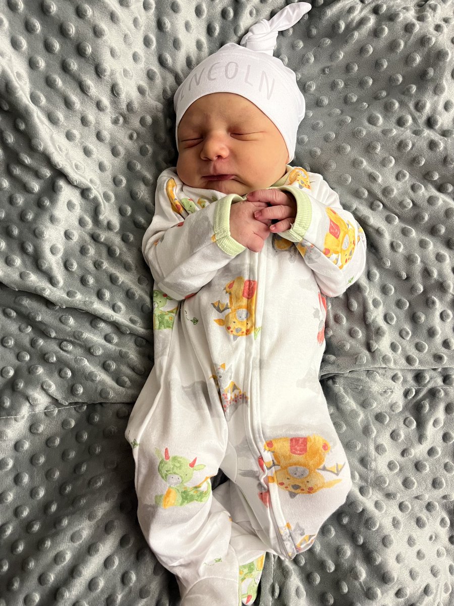 Congratulations to one of our amazing PE program students, @CamAugustine_ snd his wife Kinzie on their beautiful baby boy Lincoln born Monday, April 15. We are so happy for both of you.
