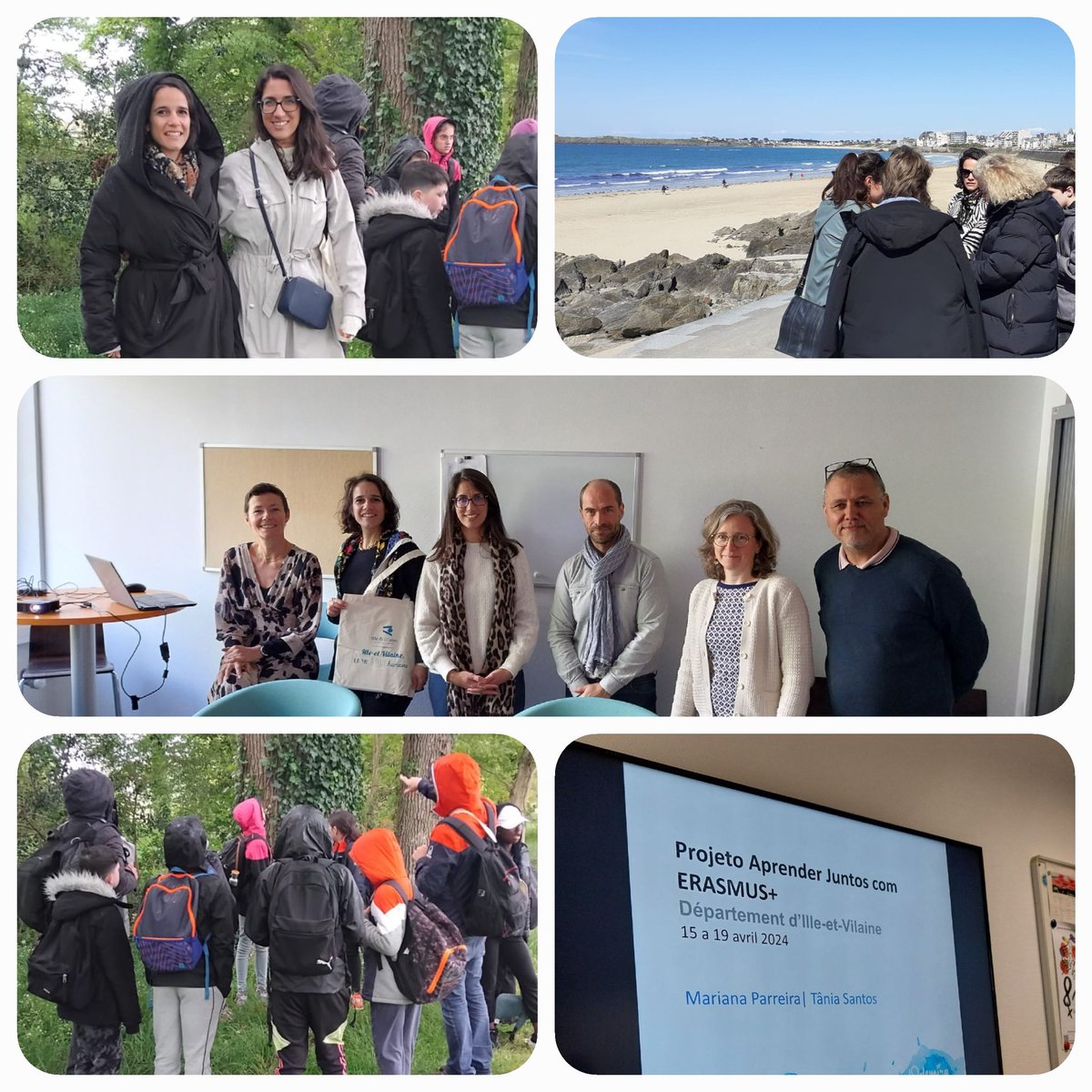 celine_bourdais's tweet photo. Cette semaine, nous accueillons en @ille_et_vilaine, deux techniciennes de la ville d'Odemira au Portugal pour 1 stage d'observation #ErasmusPlus. Découvrir la diversité de nos politiques éducatives et la richesse des partenariats institutionnels&amp;associatifs. https://t.co/1WkfPjH3vR